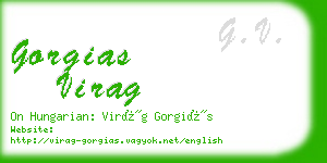 gorgias virag business card